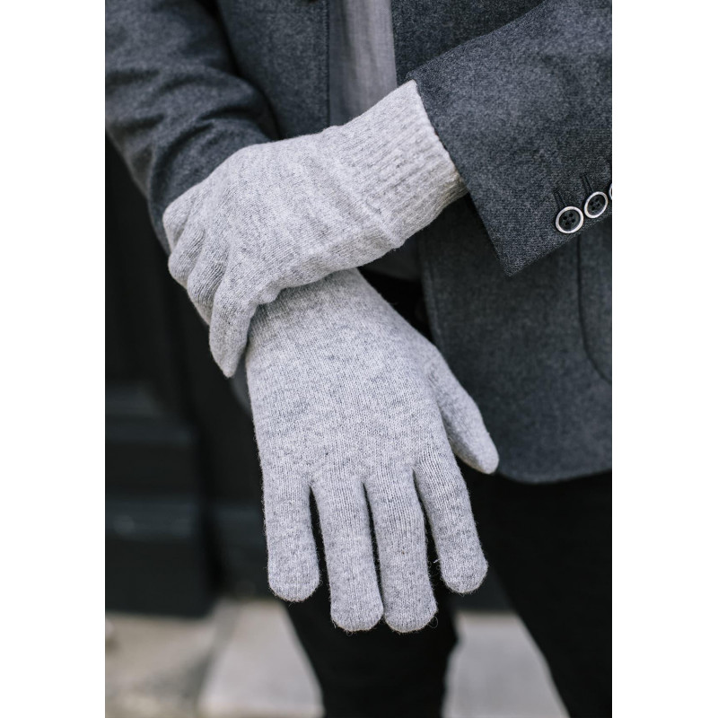 GANT - Gants en laine avec logo écusson - Gris