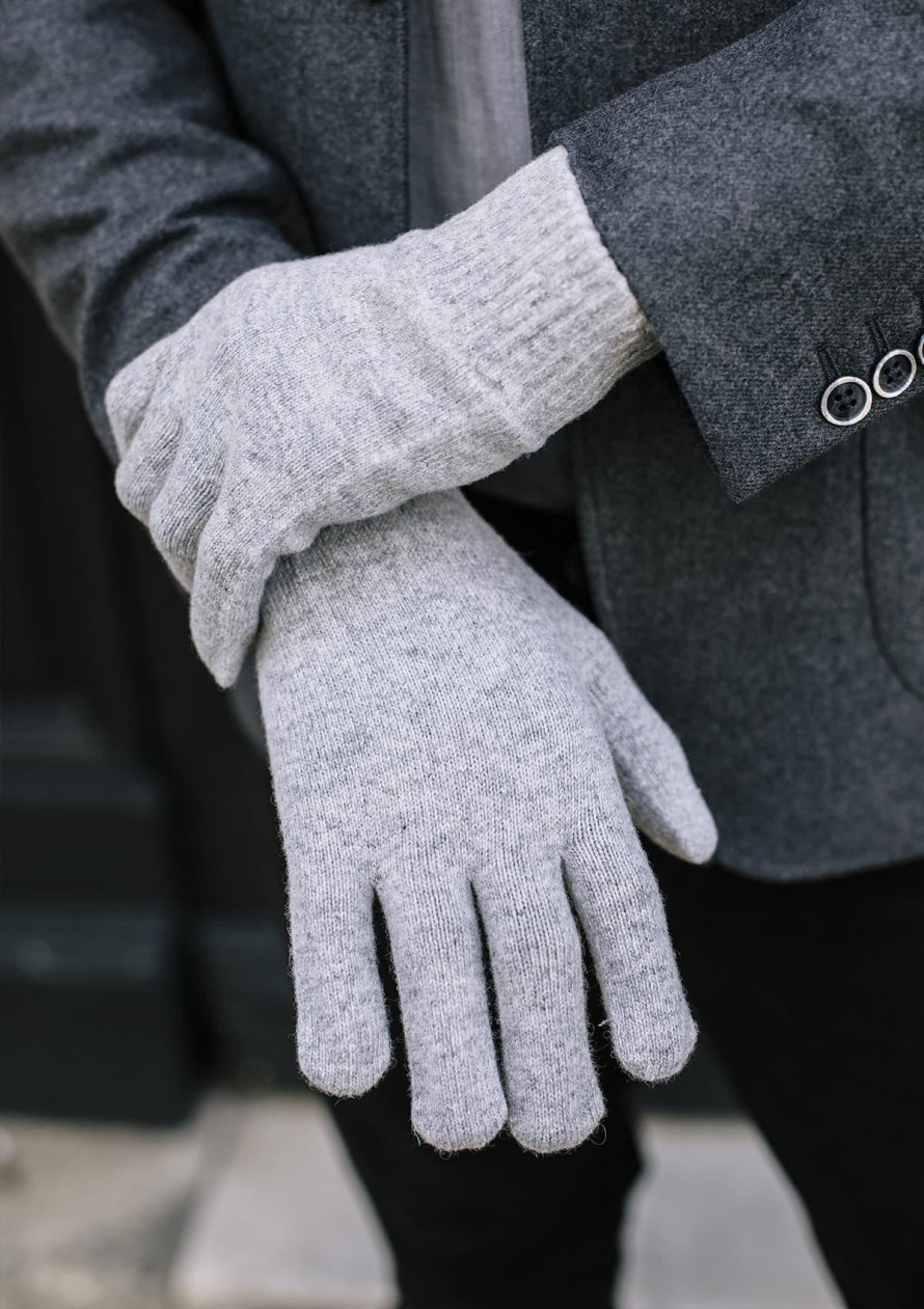 Gants tactiles tricotés en laine pour hommes - Gant Univers