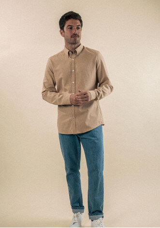 23ah-chemise-homme-centre-ville-chevrons-ocre-coton-4