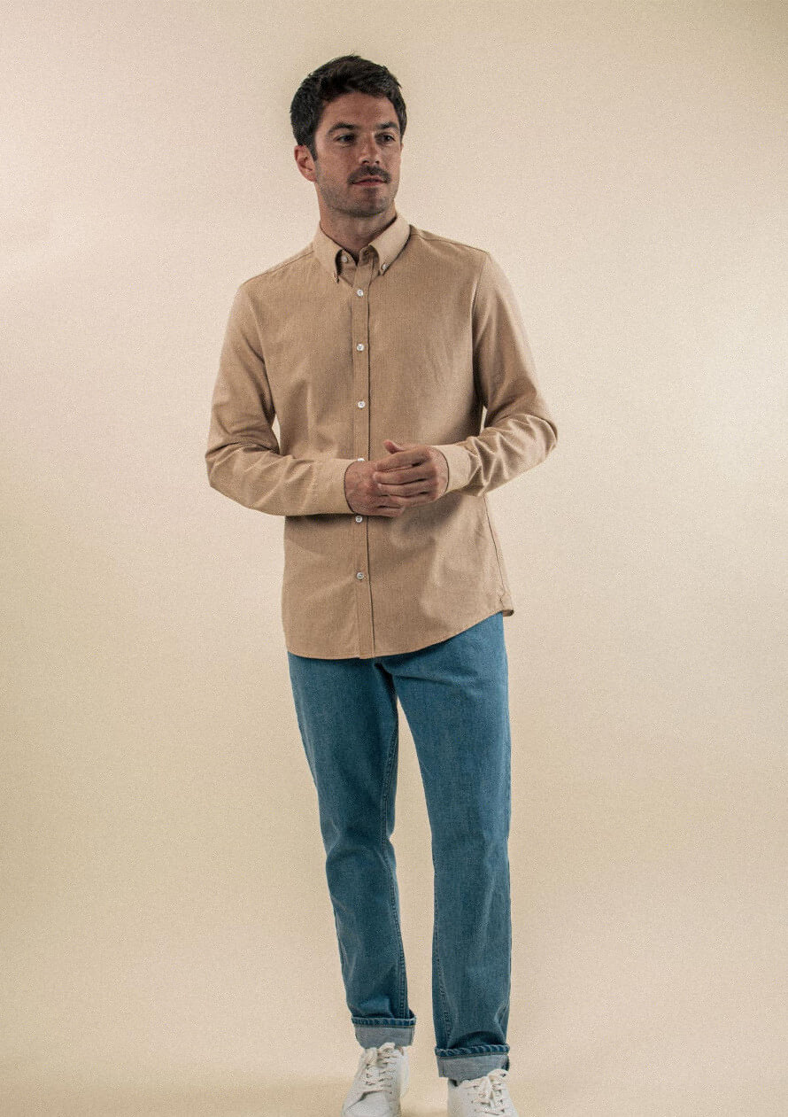 23ah-chemise-homme-centre-ville-chevrons-ocre-coton-4