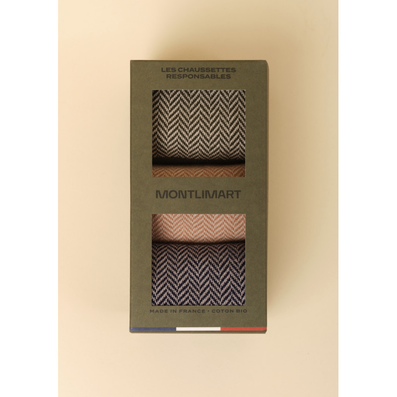 22ah-chaussettes-homme-coffret-chevron-marine-kaki-marron-coton-bio-made-in-france-1