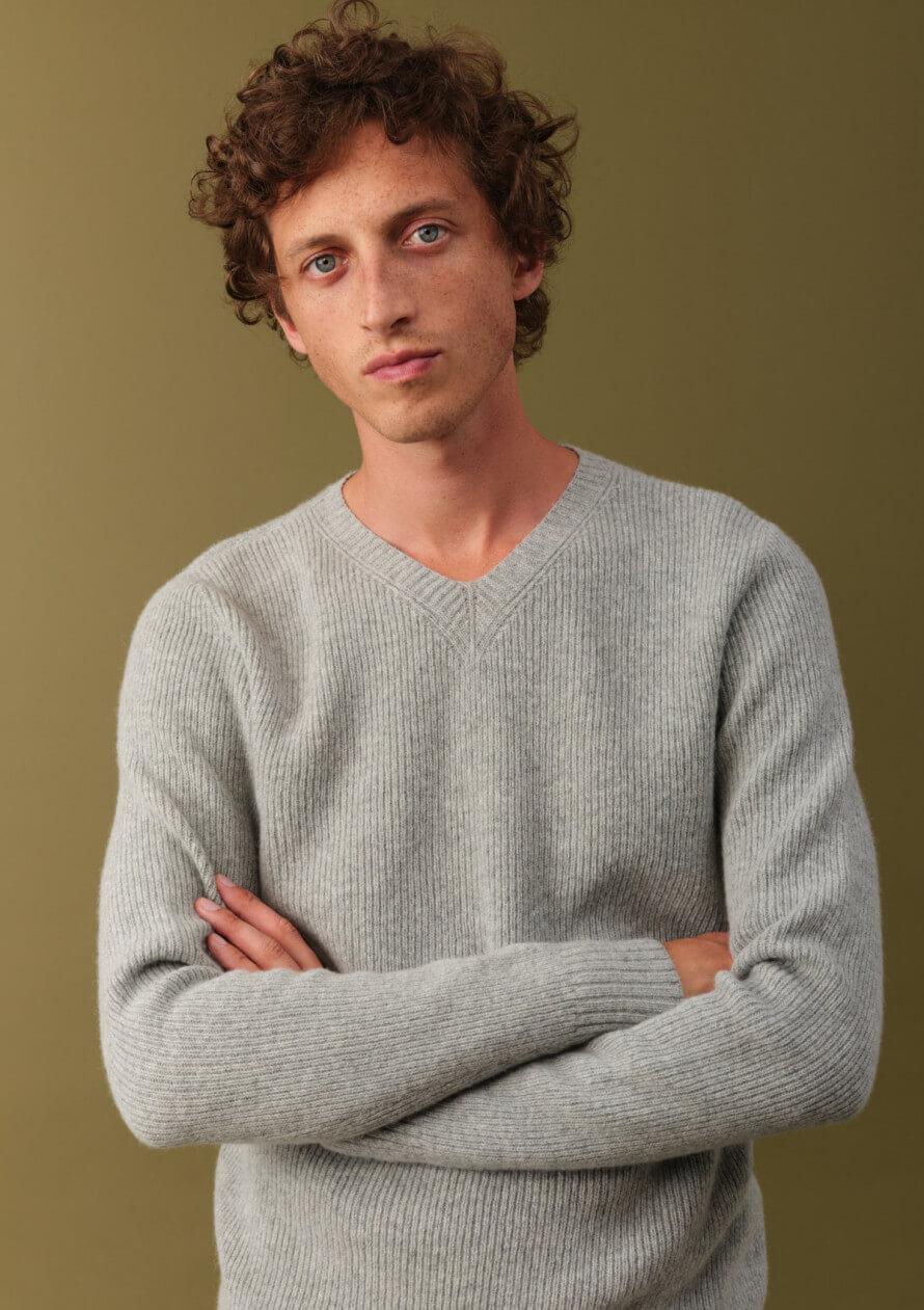 22ah-pull-homme-libre-gris-clair-made-in-france-recyclé-tricotage-3d-1