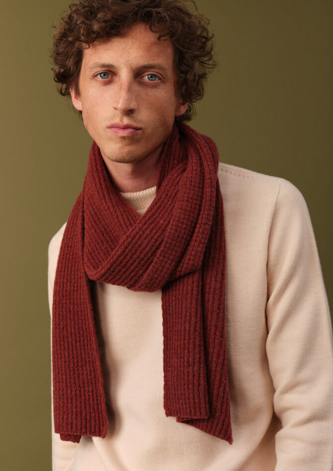 25ah-echarpe-gauffre-homme-terracotta-made-in-france-1
