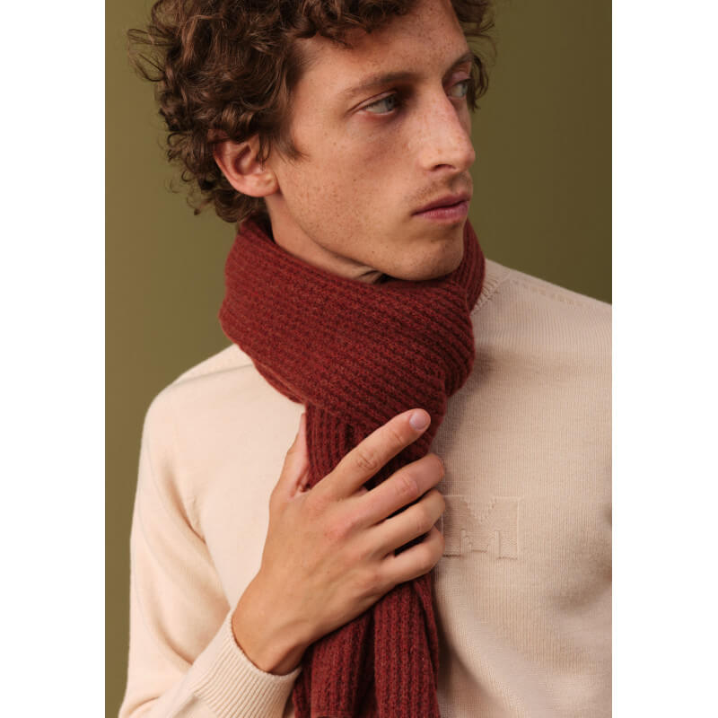 25ah-echarpe-gauffre-homme-terracotta-made-in-france-2 25ah-echarpe-gauffre-homme-terracotta-made-in-france-2