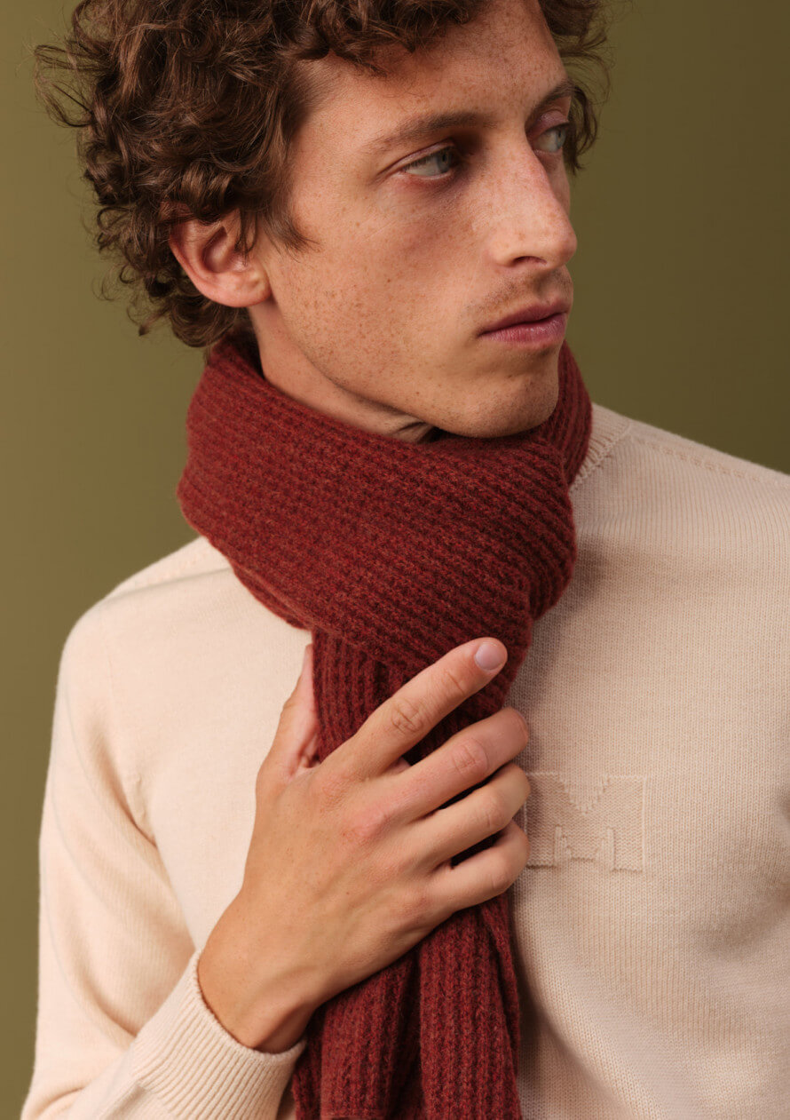 25ah-echarpe-gauffre-homme-terracotta-made-in-france-2
