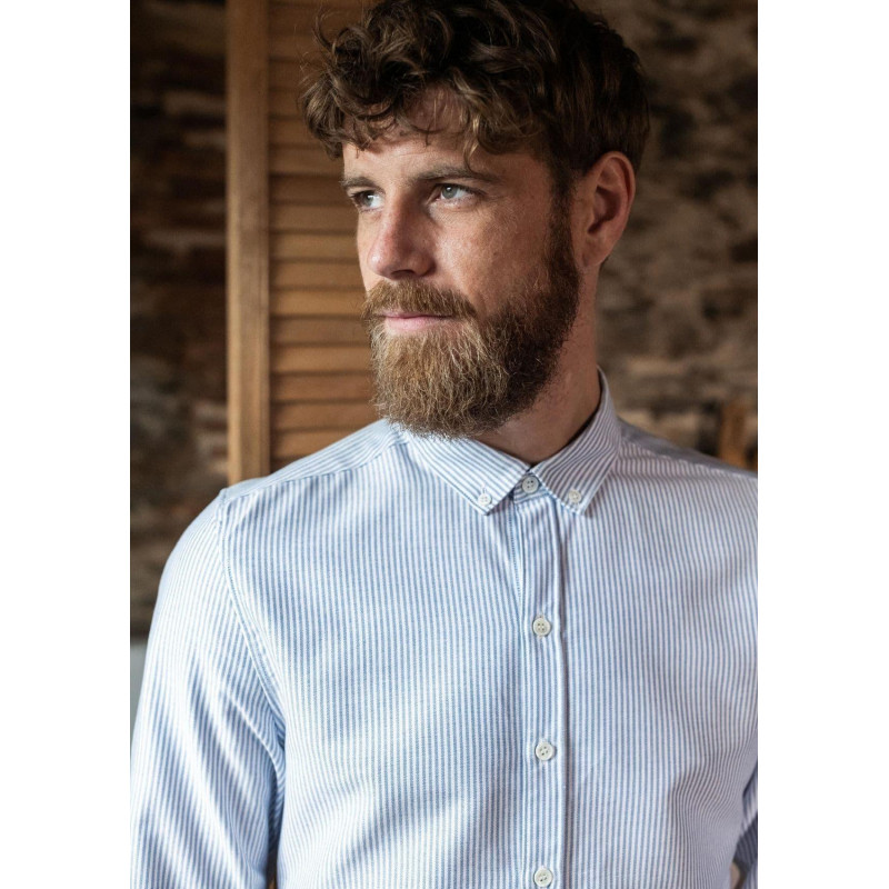 chemise-homme-centre-bourg-bleu-rayures-coton-certifié chemise-homme-centre-bourg-bleu-rayures-coton-certifié