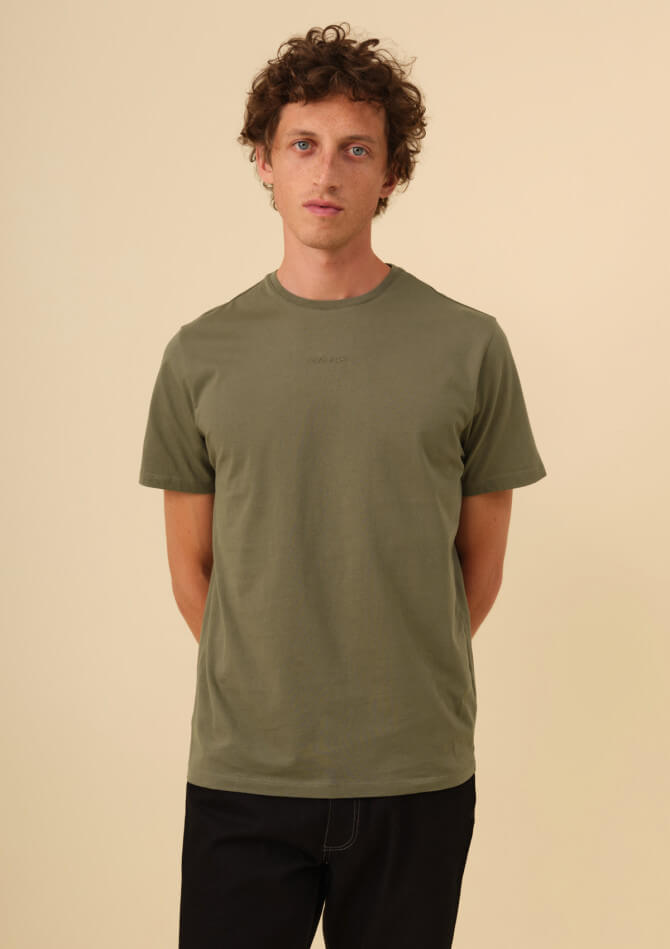 T-shirt Kaki Homme AIR - Coton Bio - Montlimart