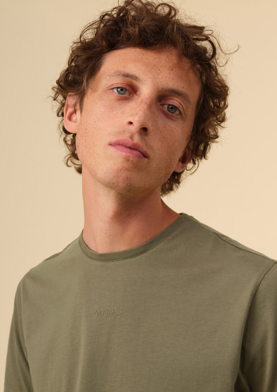 T-shirt Kaki Homme AIR - Coton Bio - Montlimart