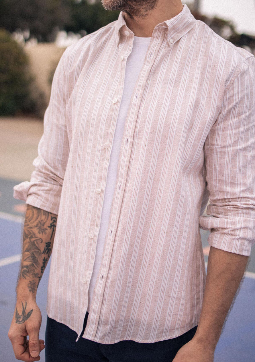 23pe-chemise-homme-centre-lin-rayure-vintage-camel-coton-bio-lin-4