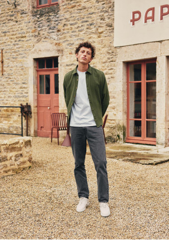 chemise-homme-gabriel-vert-gaufre-coton-collection-printemps-ete-2026-2