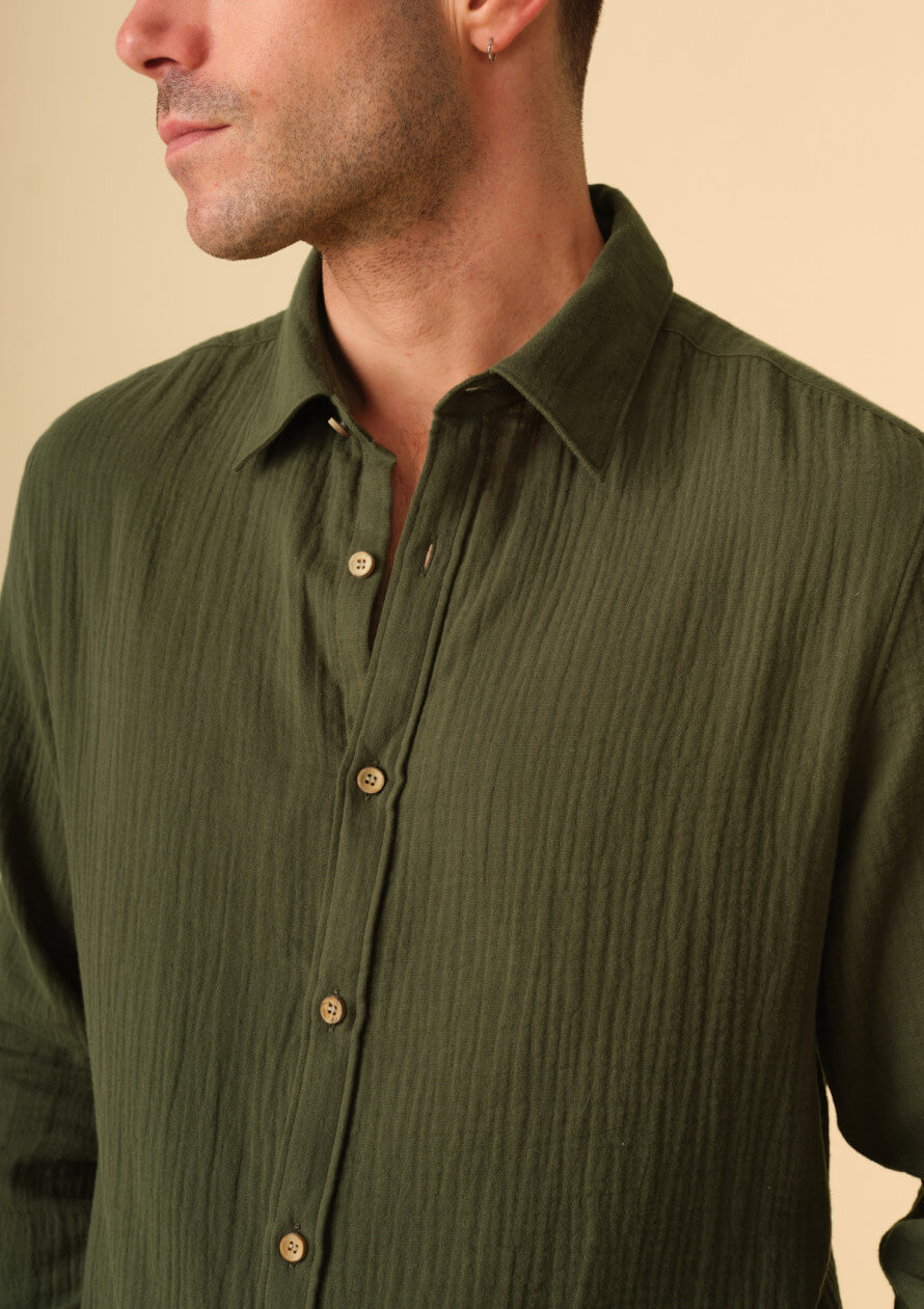 chemise-homme-gabriel-vert-gaufre-coton-collection-printemps-ete-2026-3