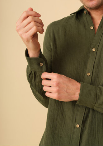 chemise-homme-gabriel-vert-gaufre-coton-collection-printemps-ete-2026-4