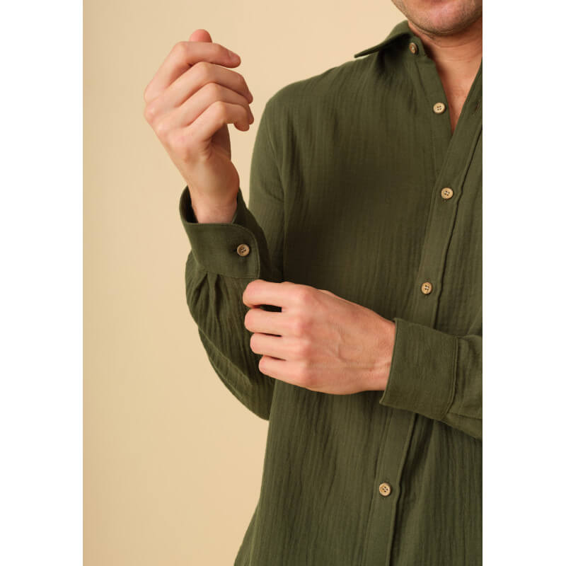 chemise-homme-gabriel-vert-gaufre-coton-collection-printemps-ete-2026-4