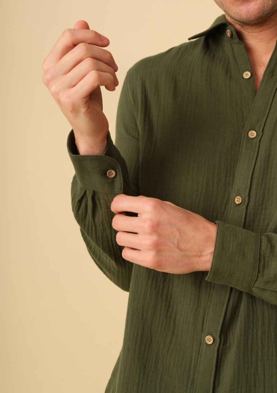 chemise-homme-gabriel-vert-gaufre-coton-collection-printemps-ete-2026-4