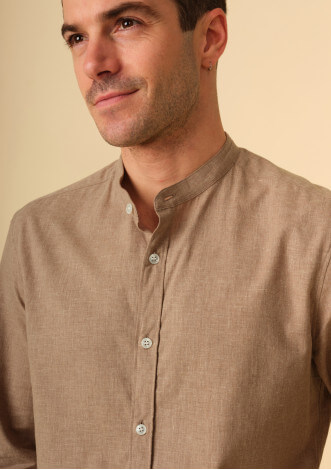 chemise-homme-maolin-marron-coton-collection-printemps-ete-2026-1