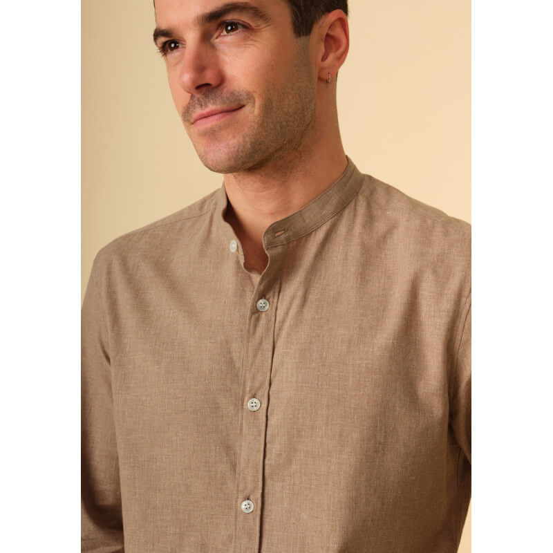 chemise-homme-maolin-marron-coton-collection-printemps-ete-2026-1