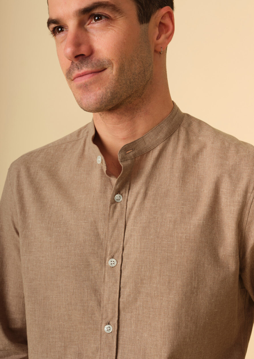chemise-homme-maolin-marron-coton-collection-printemps-ete-2026-1