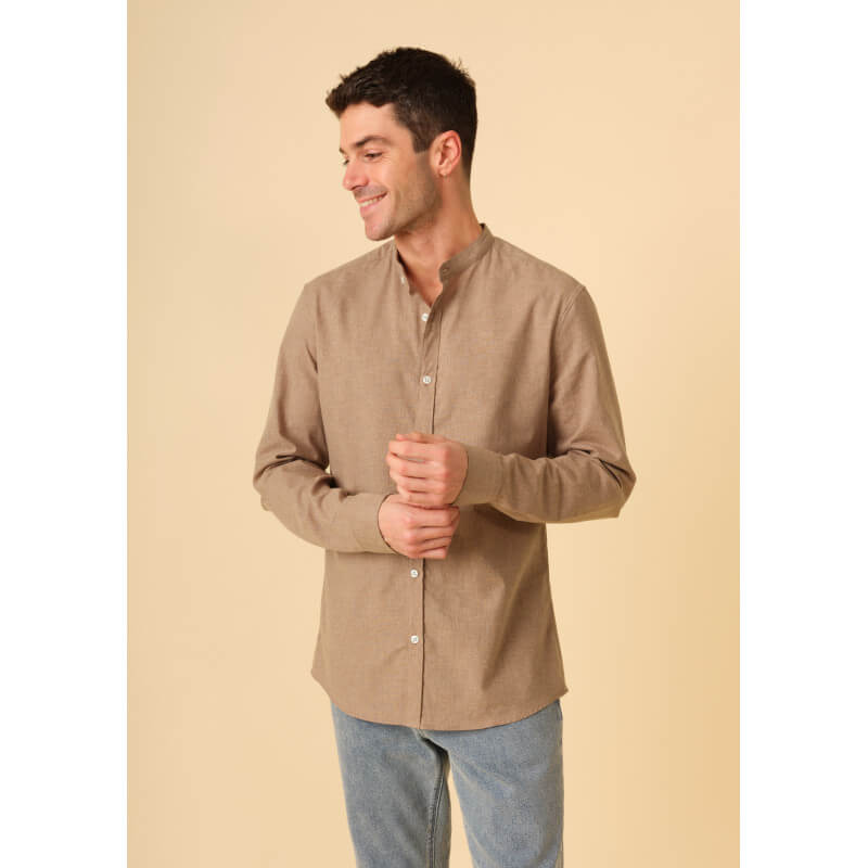 chemise-homme-maolin-marron-coton-collection-printemps-ete-2026-2