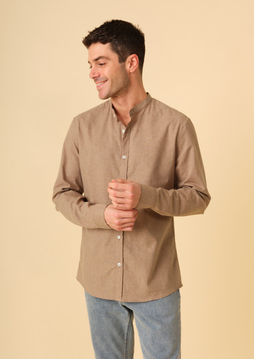 chemise-homme-maolin-marron-coton-collection-printemps-ete-2026-2