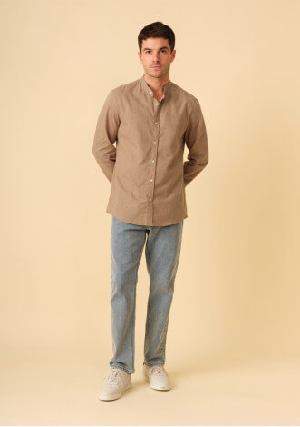 chemise-homme-maolin-marron-coton-collection-printemps-ete-2026-3