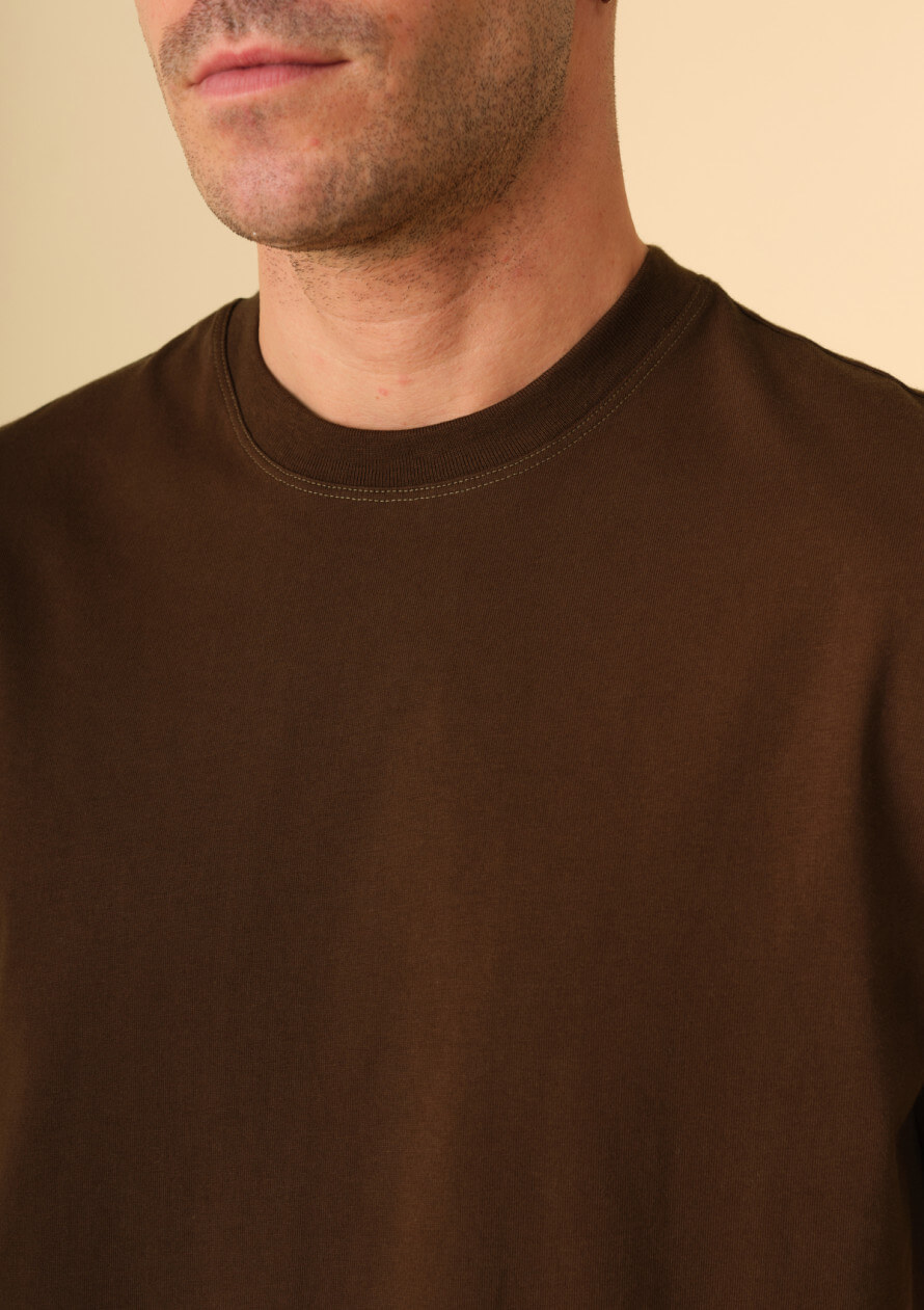 t-shirt-homme-haras-marron-coton-collection-printemps-ete-2026-2