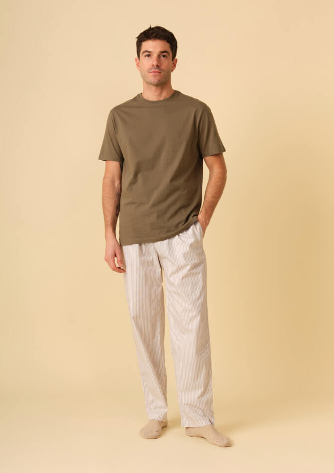 pyjama-homme-charlie-kaki-et-rayures-coton-collection-printemps-ete-2026-1