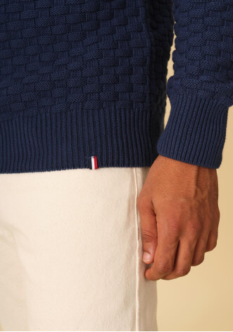 pull-homme-damier-bleu-fonce-made-in-france-collection-printemps-ete-2021-3