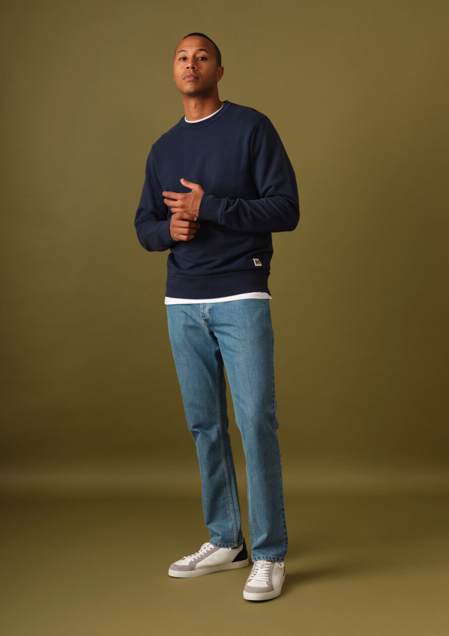 Jean droit LUCAS bleu clair made in France - MONTLIMART