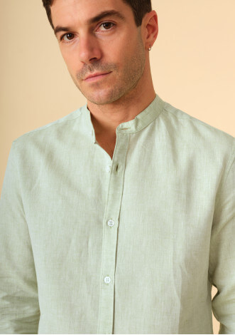 chemise-homme-maolin-vert-coton-collection-printemps-ete-2023-2