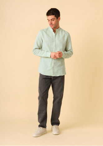 chemise-homme-maolin-vert-coton-collection-printemps-ete-2023-3