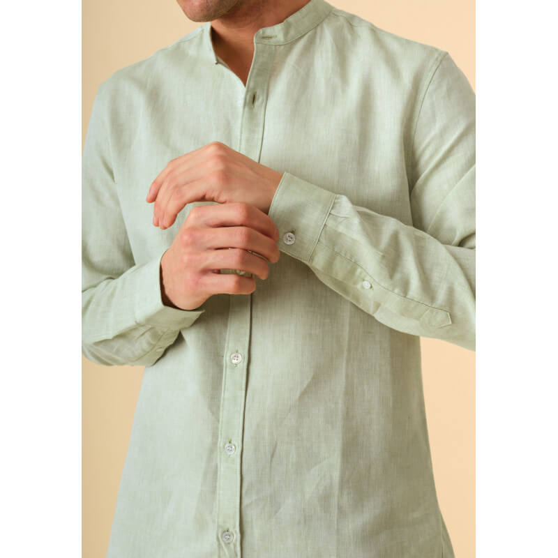 chemise-homme-maolin-vert-coton-collection-printemps-ete-2023-4