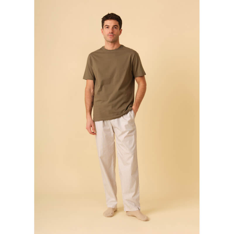 pyjama-homme-charlie-kaki-et-rayures-coton-collection-printemps-ete-2026-1