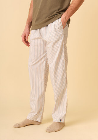 pyjama-homme-charlie-kaki-et-rayures-coton-collection-printemps-ete-2026-2