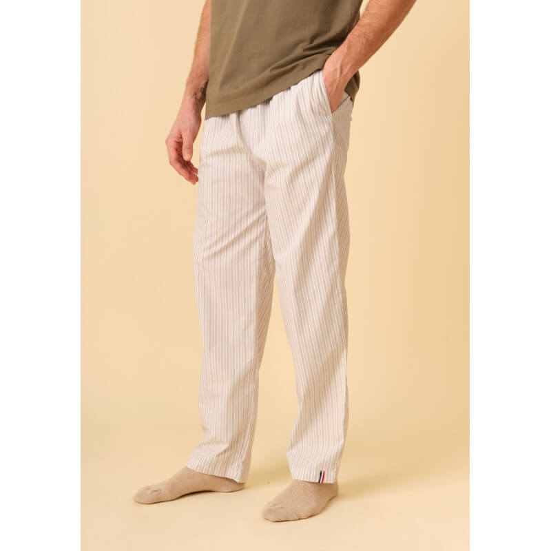 pyjama-homme-charlie-kaki-et-rayures-coton-collection-printemps-ete-2026-2