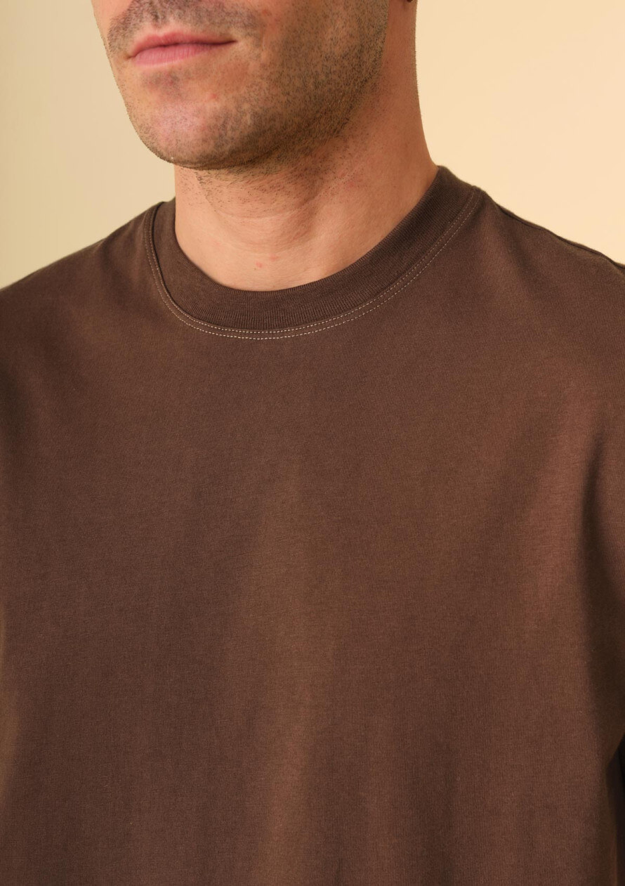 t-shirt-homme-haras-marron-coton-collection-printemps-ete-2026-2