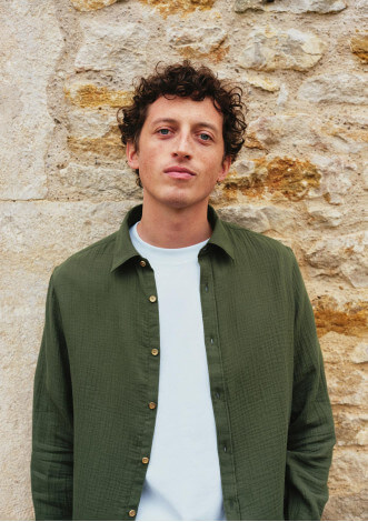 chemise-homme-gabriel-vert-gaufre-coton-collection-printemps-ete-2026-3