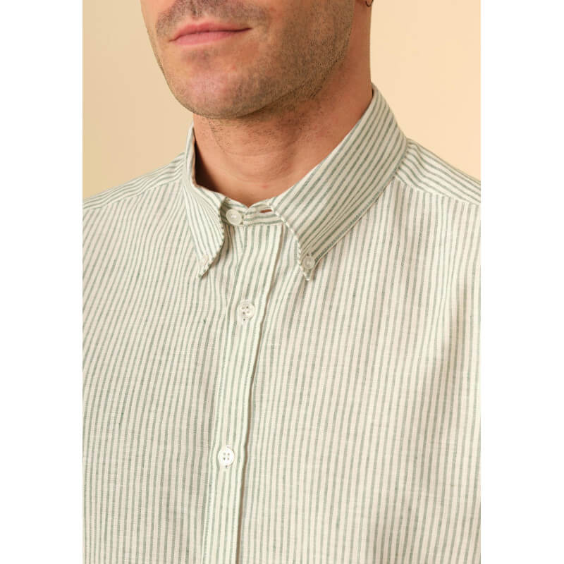 chemise-homme-centre-lin-vert-rayures-coton-collection-printemps-ete-2024-1