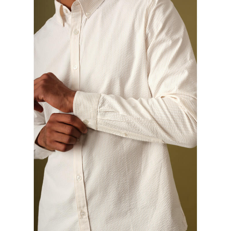 chemise-homme-centre-ville-texture-beige-rayure-coton-collection-printemps-ete-2024-3
