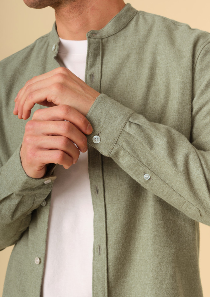 chemise-homme-montlimart-vert-chine-coton-collection-automne-hiver-2024-1