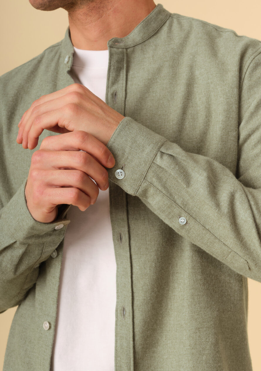 chemise-homme-montlimart-vert-chine-coton-collection-automne-hiver-2024-1