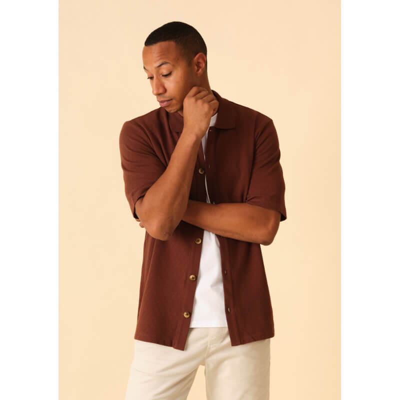 polo-homme-reveur-marron-coton-collection-printemps-ete-2026-1