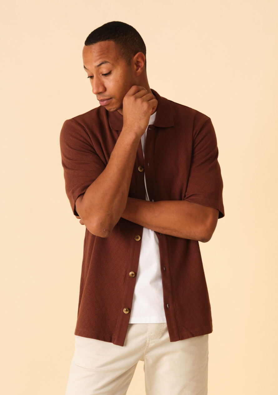 polo-homme-reveur-marron-coton-collection-printemps-ete-2026-1