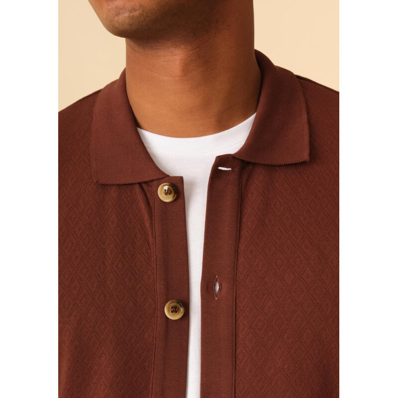 polo-homme-reveur-marron-coton-collection-printemps-ete-2026-2
