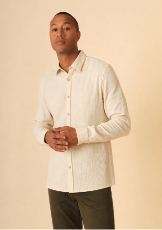 chemise-homme-gabriel-ecru-gaufre-coton-collection-printemps-ete-2026-1