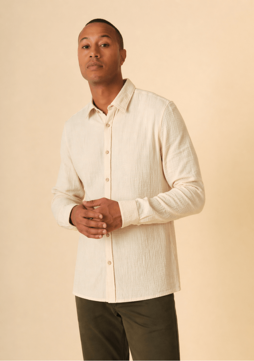 chemise-homme-gabriel-ecru-gaufre-coton-collection-printemps-ete-2026-1