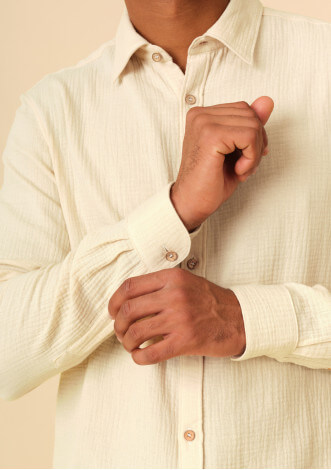 chemise-homme-gabriel-ecru-gaufre-coton-collection-printemps-ete-2026-2