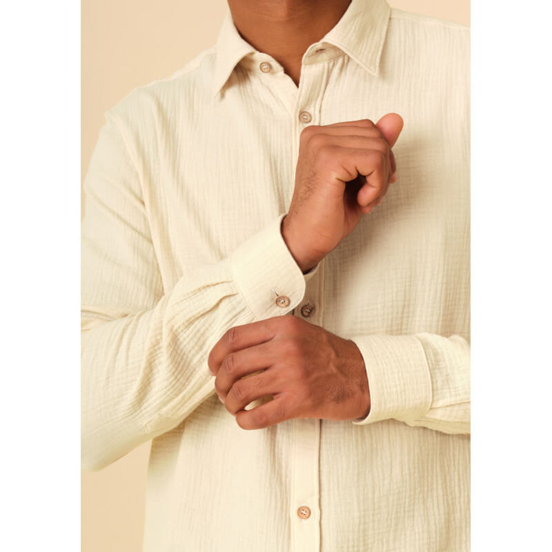 chemise-homme-gabriel-ecru-gaufre-coton-collection-printemps-ete-2026-2