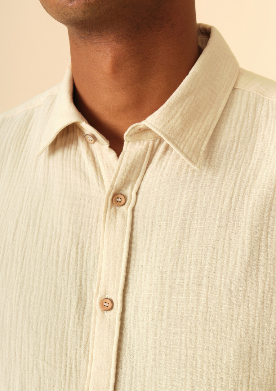 chemise-homme-gabriel-ecru-gaufre-coton-collection-printemps-ete-2026-3