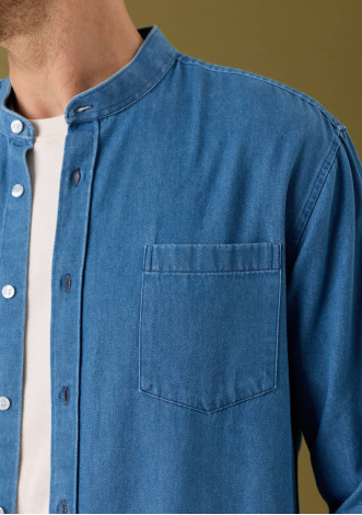 chemise-homme-pierre-denim-coton-collection-automne-hiver-2026-2