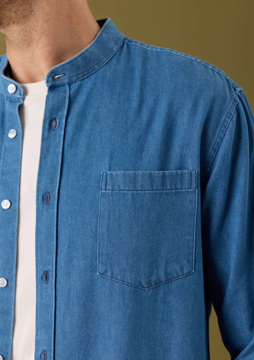 chemise-homme-pierre-denim-coton-collection-automne-hiver-2026-2